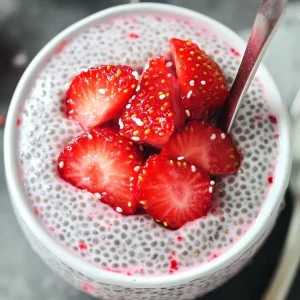 strawberry chia seed pudding