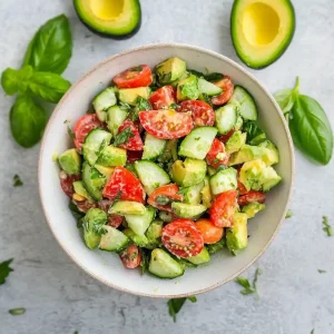 Cucumber Tomato Avocado Salad
