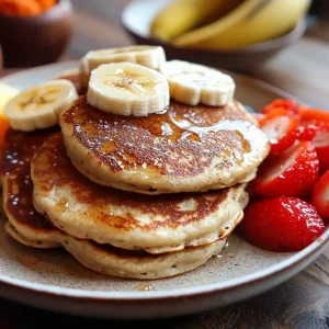 3 ingredient banana oatmeal pancakes