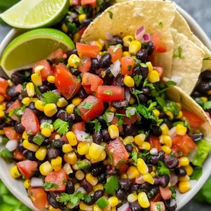 black bean corn salsa in a bowl