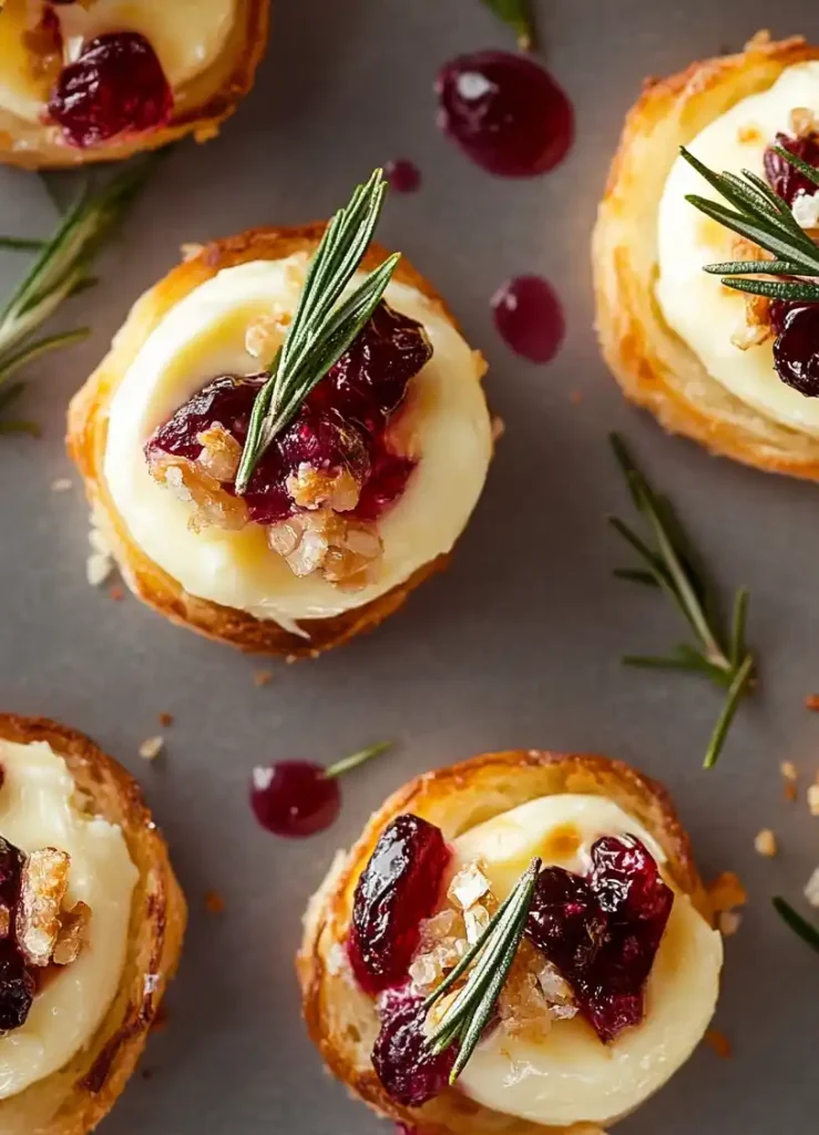 close up Cranberry Brie Bites