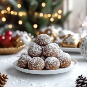 Gingerbread Snowball Cookies
