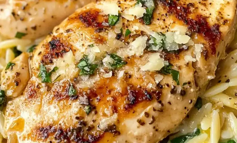 Creamy Lemon Chicken Orzo (30-Minutes)