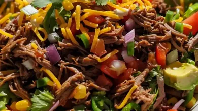 Taco Salad with Shredded Beef