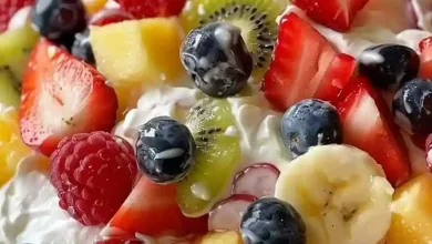 No Bake Cheesecake Fruit Salad