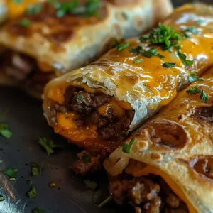 cheeseburger egg rolls