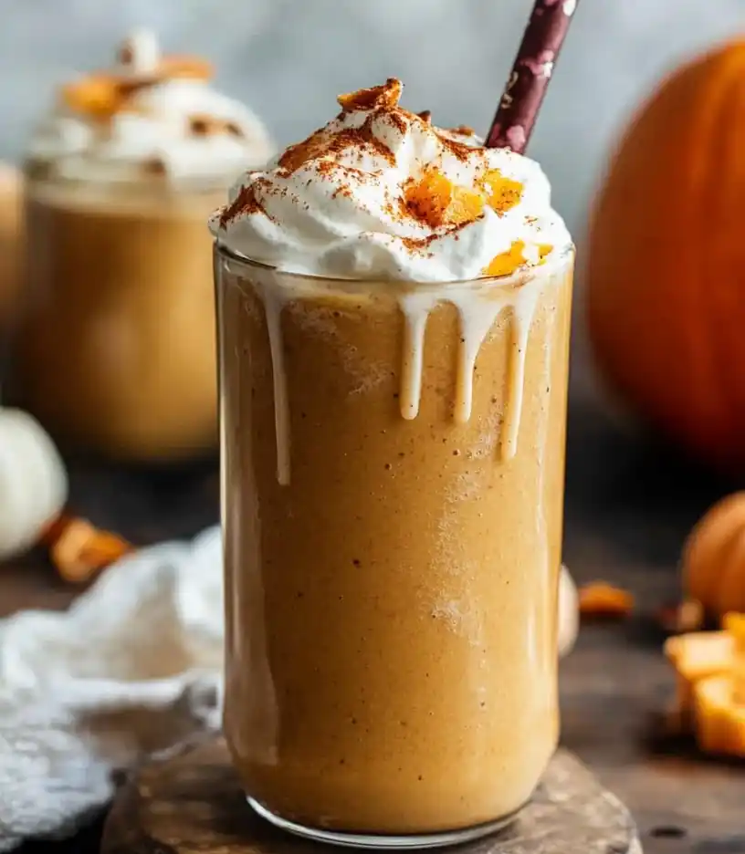close up Pumpkin Pie Smoothie