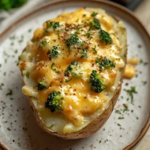 Cheesy Broccoli Baked Potato