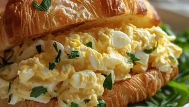 Egg Salad Croissant Sandwich