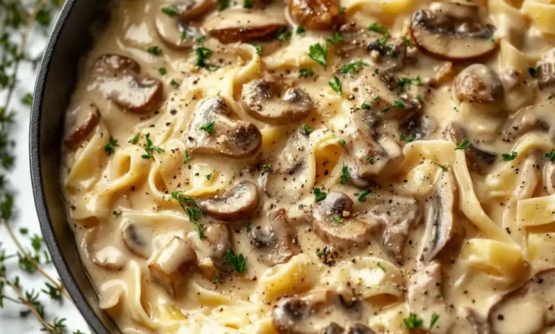 Creamy Mushroom Stroganoff Pasta
