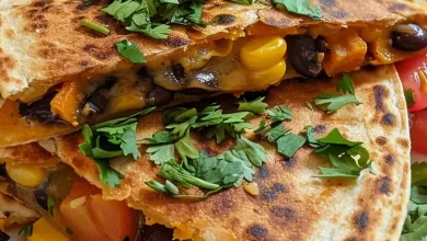 Candy Potato Black Bean Quesadillas