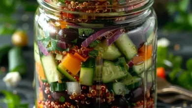 Mediterranean Quinoa Salad (in a jar)