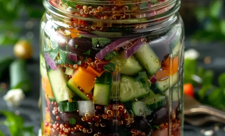 Mediterranean Quinoa Salad (in a jar)