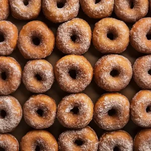 apple cider donuts, from a top view