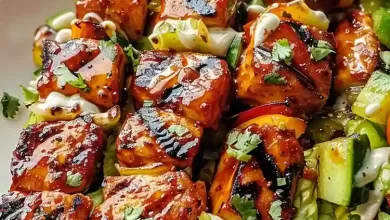BBQ Rooster Skewer Salad