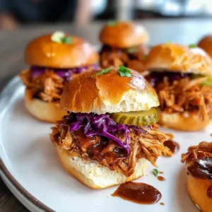 BBQ Pulled Chicken Sliders – Easy & Juicy