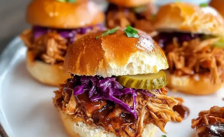 BBQ Pulled Chicken Sliders – Easy & Juicy BBQ Pulled Chicken Sliders – Easy & Juicy