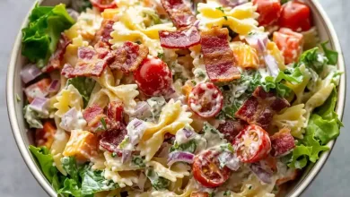 BLT Pasta Salad Recipe (Creamy & Crunchy)