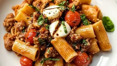 Caprese Pasta with Italian Sausage (30-Minutes)