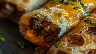 Cheeseburger Egg Rolls Recipe