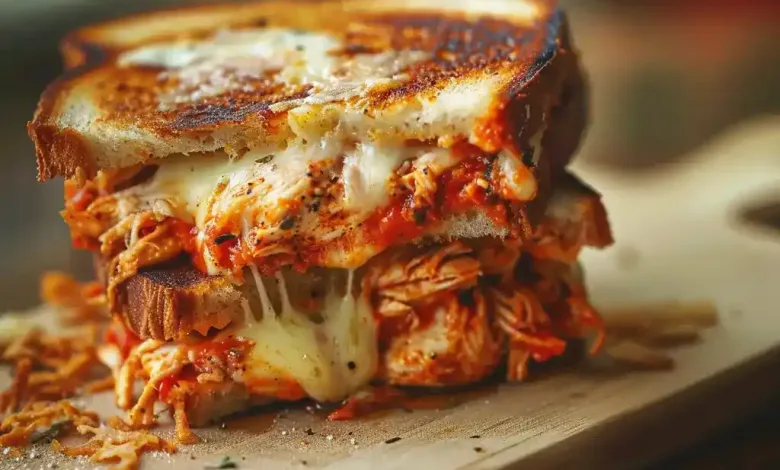 Chicken Parmesan Grilled Cheese Sandwich
