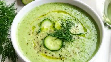 Chilly Cucumber Soup with Yogurt and Dill
