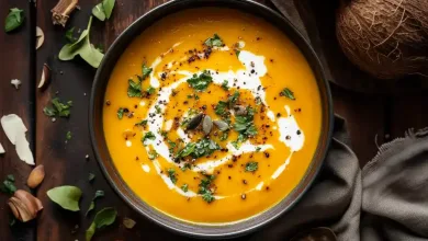 Creamy Coconut Curry Pumpkin Soup