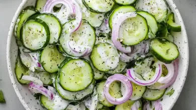 Creamy Cucumber Salad Recipe