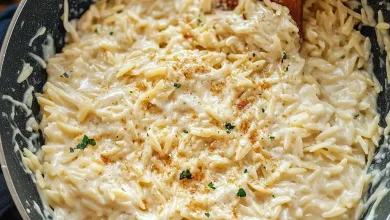 Creamy Garlic Parmesan Orzo (25-Minutes)