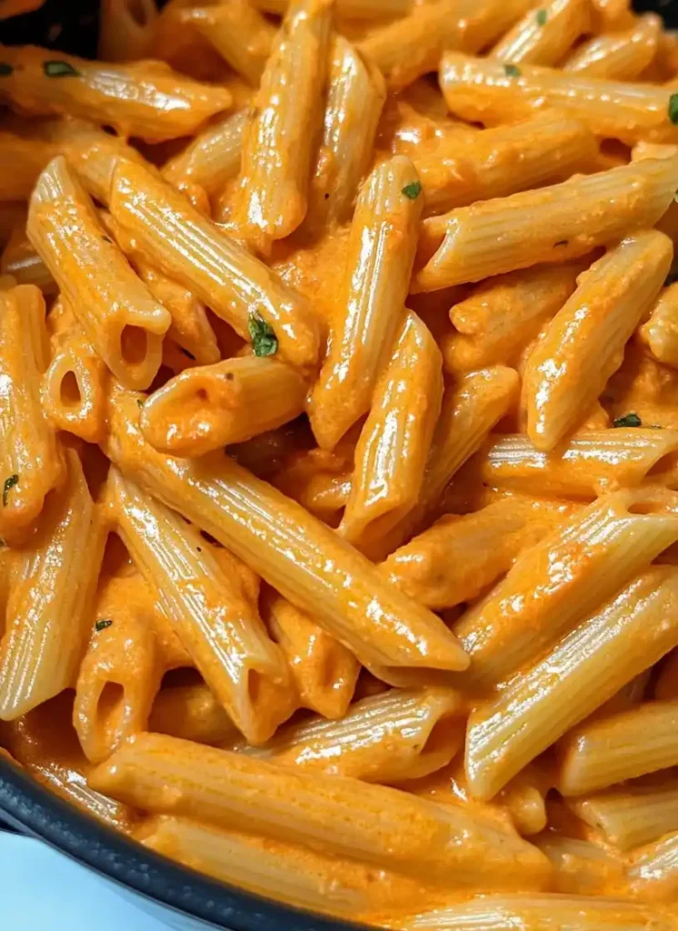 Roasted Red Pepper Pasta close up