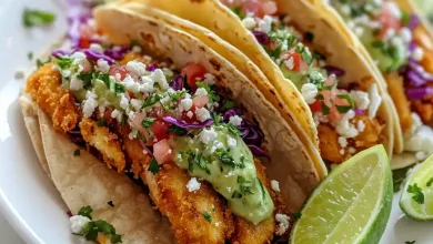 Crispy Baja Fish Tacos with Avocado Crema (30-Minutes)