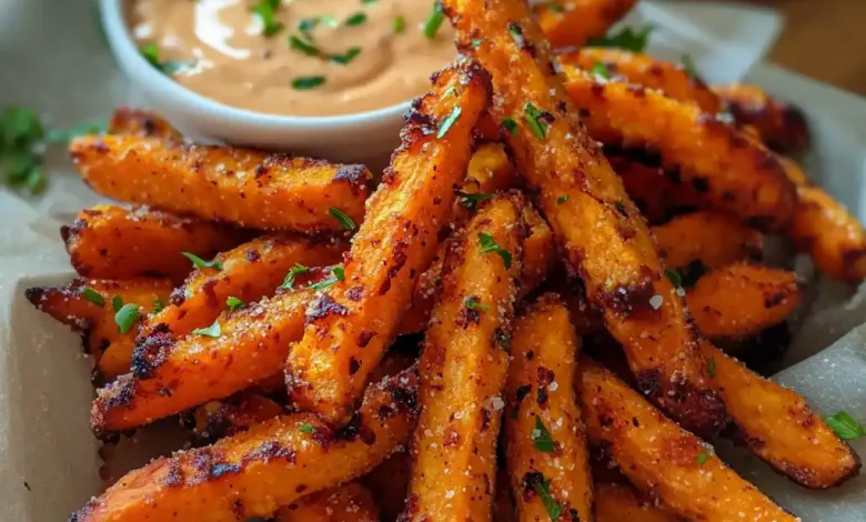 Crispy Oven Baked Candy Potato Fries Crispy Oven Baked Candy Potato Fries