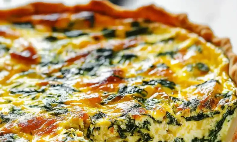 Delicious Crustless Spinach Quiche Recipe
