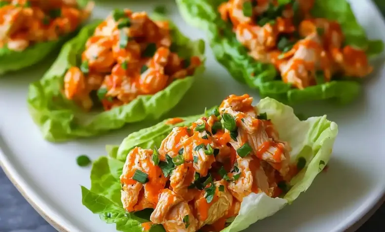 Easy Buffalo Chicken Lettuce Wraps Easy Buffalo Chicken Lettuce Wraps