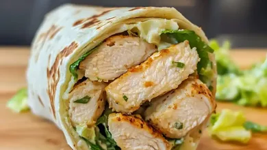 Straightforward Hen Caesar Salad Wrap Recipe