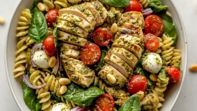 Straightforward Rooster Pesto Pasta Salad (25-Minutes)