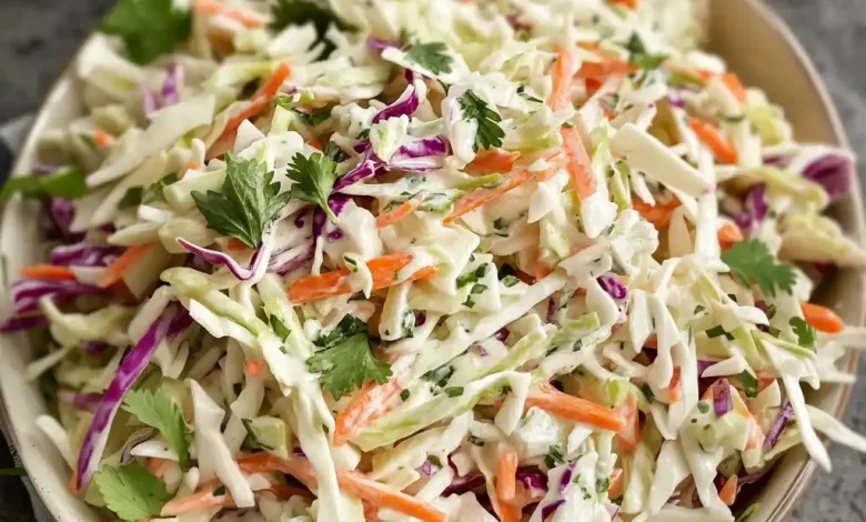 Simple Cilantro Lime Coleslaw Recipe (10-Minutes) Simple Cilantro Lime Coleslaw Recipe (10-Minutes)