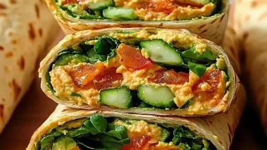 Simple and Wholesome Veggie Hummus Wraps