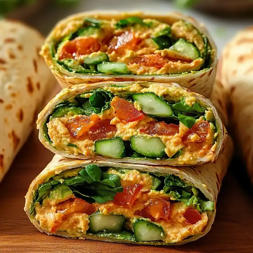 Veggie Hummus Wraps