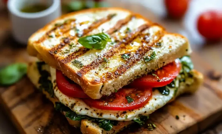 Contemporary Caprese Sandwich Recipe Contemporary Caprese Sandwich Recipe
