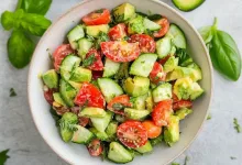 Fresh Cucumber Tomato Avocado Salad