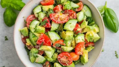 Fresh Cucumber Tomato Avocado Salad