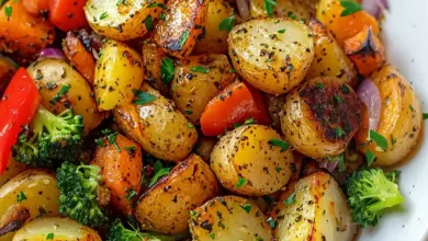 Garlic Herb Roasted Potatoes and Veggies
