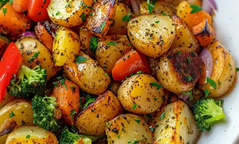 Garlic Herb Roasted Potatoes and Veggies Garlic Herb Roasted Potatoes and Veggies