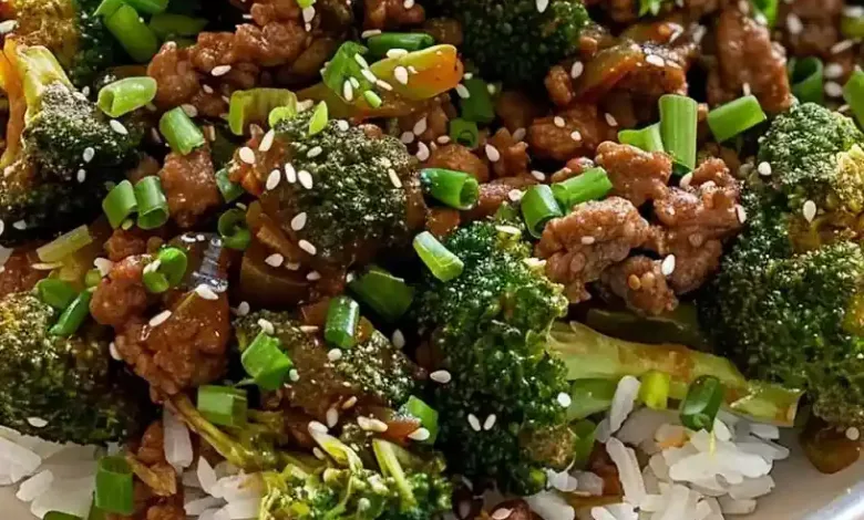 Ground Beef and Broccoli Stir Fry