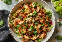 Healthy Asian Chicken Crunch Salad