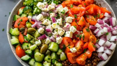 Healthy Mediterranean Lentil Salad