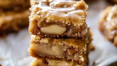 Maple Glazed Apple Blondies