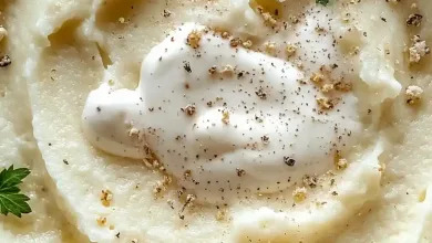 Mashed Cauliflower with Bitter Cream (Low-Carb)