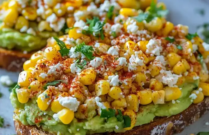 Mexican Road Corn Avocado Toast (15-Minutes)